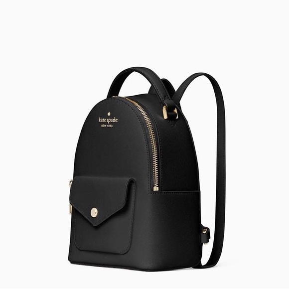 Kate Spade Mini Saffiano Backpack Black - Picture 2 of 4